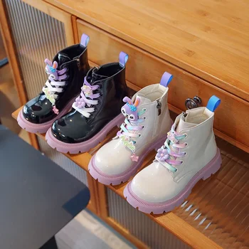 Детские ботинки для девочек и мальчиков, зимняя теплая обувь для детей, хлопковые ботильоны, Пинетки на платформе для малышей