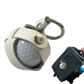 Поясная сумка для мяча для гольфа, кожаный портативный контейнер для хранения гольфа, стильная и прочная сумка для мяча для гольфа из искусственной кожи для игрока в гольф