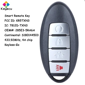 KEYECU Keyless-Go Умный Автомобильный Ключ с Дистанционным Управлением С 4 Кнопками для Nissan Kicks Rogue 2018 2019 2020 2021 Fob S180144503 KR5TXN3
