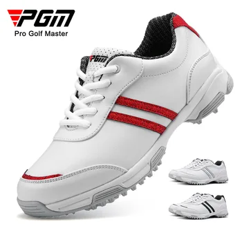 Женская обувь PGM Golf Спортивная обувь с защитой от бокового скольжения, водонепроницаемая обувь из микрофибры с яркими блестками