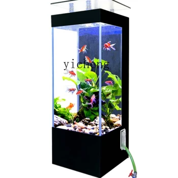XL Напольный Рыбий глобус Настенный Экологический Ленивая смена воды Супер Белое стекло Вертикальное 2