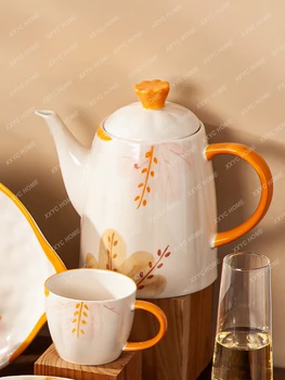 Красивый чайник, кувшин для воды, чайный сервиз, Термостойкая керамика, набор посуды для воды большой емкости