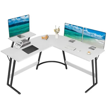 Компьютерный стол для домашнего офиса, современная L-образная форма, игровые столы