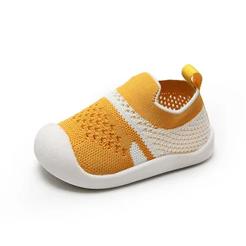 Детская обувь, Летняя обувь для малышей из тонкой сетки, милые ходунки на мягкой резиновой подошве для девочек, мальчиков, детская противоскользящая обувь