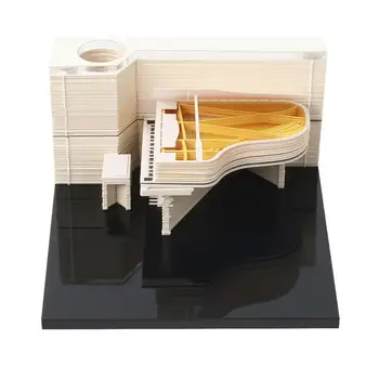 Стереосистема белого пианино 3D Бумажная модель Рождественские Подарки на День Рождения Для взрослых Наборы подарочных коробок тщательного изготовления