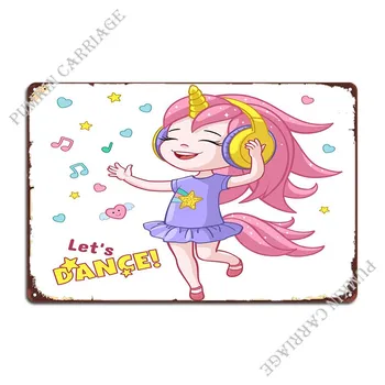 Металлическая вывеска Anime Dancing Girl Custom Rusty Create Plaques Настенный Декор Жестяная Вывеска Плакат