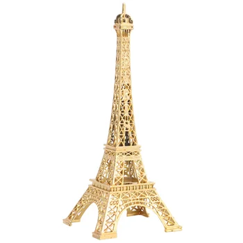 Статуя Эйфелевой башни Винтаж Франция Париж Модель Эйфелевой башни Мини Металлическая фигурка Эйфелевой башни Точная копия топпера для торта