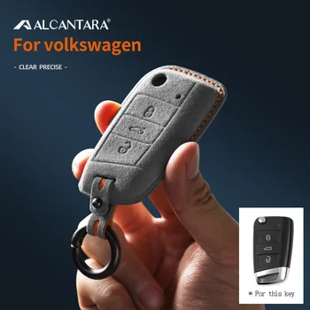 чехол для дистанционной защиты с объемным пакетом ключей из меха tumbled для Volkswagen Polo Lavida Bora Sagitar Tiguan Golf 7 special
