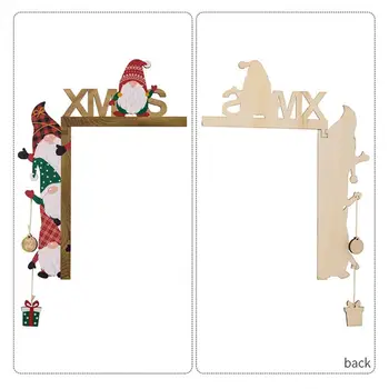 Украшение двери в виде гнома Праздничные деревянные рождественские украшения в виде гнома Прочные рождественские украшения на окна для дома, улучшающие дверную раму