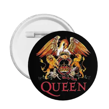 Британский певец Фредди Меркьюри Queen Круглая булавка-пуговица для рюкзака, Настраиваемые значки-булавки, броши