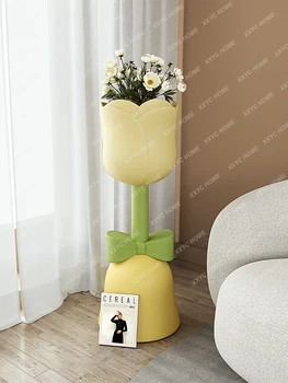 Напольная ваза для хранения тюльпанов, цветочная композиция, украшение для дома и цветочный горшок