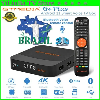[Подлинный] GTMEDIA G4 Plus TVBox 4K HD Android11 BT Голосовой Пульт Дистанционного Управления 2.4G/5.8G WIFI Amlogic S905W2 Smart Media Player Hot Baxi
