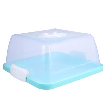 Портативный органайзер для тортов с крышкой Упаковочные коробки Квадратные контейнеры с крышками Прозрачный пластиковый кронштейн для хранения
