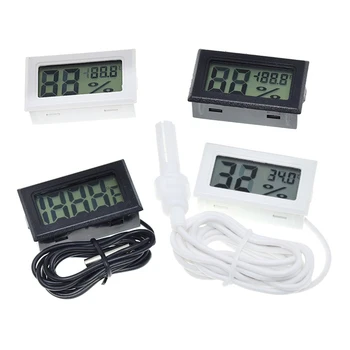Мини-цифровой ЖК-термометр, используемый для измерения влажности и температуры - Датчик холодильника 50-110 ℃, внутренняя и наружная морозильная камера