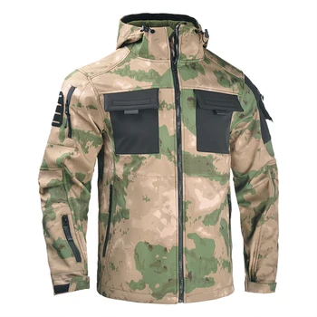 Мужские тактические куртки HAN WILD, мужская военная ветровка Армии США, Флисовая толстовка с капюшоном, пальто с несколькими карманами, походная куртка, мужская одежда для тренировок