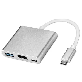 Кабель-адаптер Type-C Конвертер для Apple USB-C Digital AV Multiport Adapter MJ1K2AM/A HDMI и USB New FW3