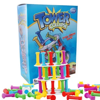 Игра в падающую башню, кувыркающийся блок, опрокидывание бруса, штабелирующая башня, игрушечные игры, подарок Монтессори для детей