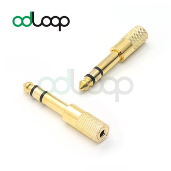 ODLOOP 2-Pack Переходники для Стереонаушников от 6,35 мм До 3,5 мм для кабеля Aux, Гитарного Усилителя, Наушников