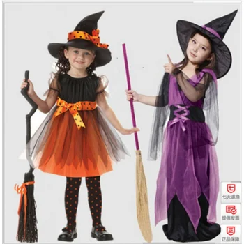20,22 миллиона Костюмов на Хэллоуин Европейский и американский детский косплей Аниме костюм ведьмы для ролевых игр Костюм на Хэллоуин