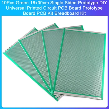 10шт Зеленый 18x30 см Односторонний Прототип DIY Универсальная Печатная плата PCB Board Прототип Платы PCB Kit Комплект макетной платы