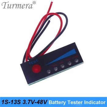 Тестер батареи 1S-13S Индикатор Емкости 4,2 В 8,4 В 12 В 16,8 В 18 В 24 В 25 В 36 В 48 В для Аккумулятора Отвертки и электровелосипеда Turmera