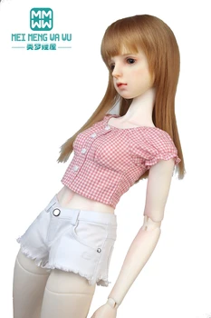 Одежда для кукол BJD Модная рубашка в клетку, супер короткие горячие штаны для 58-60 см 1/3 SD Куклы игрушки Аксессуары для кукол с шаровыми шарнирами