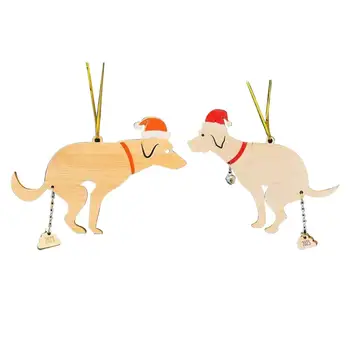 Забавный Рождественский орнамент для собак Многоразового использования Милые Украшения для Рождественской елки ручной работы для собак для окон Ресторана Фестивалей Дверей магазинов
