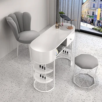 Профессиональный маникюрный стол с выдвижным ящиком, домашний макияж, роскошный стол для маникюра в скандинавском стиле, дизайнерская коммерческая мебель Schmincktisch RR50MT