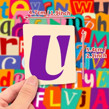 10/50шт Мультяшные наклейки с буквами английского алфавита, развивающие игрушки для девочек и мальчиков, обучающая наклейка для детей, наклейка