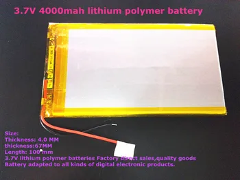 1 шт. литий-полимерный аккумулятор 3,7 В 4067100 бренда Tablet PC Universal Mobile Power с платой DIY