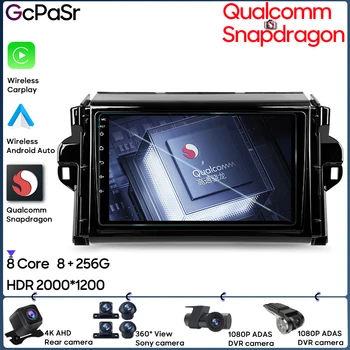 Автомобильное радио Qualcomm Android Video Для Toyota Fortuner 2 2015-2020 GPS Навигация Авто Стерео 5G Wifi Мультимедийный плеер Без 2din