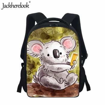 Jackherelook Школьная сумка для детей из детского сада, милый новый дизайн с принтом Коалы, детские сумки для книг, рюкзак для путешествий для мальчиков и девочек