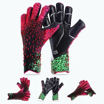 Вратарские перчатки, латексные футбольные вратарские перчатки, противоскользящие, утолщенные футбольные вратарские перчатки, перчатки для защиты пальцев, Футбольное снаряжение