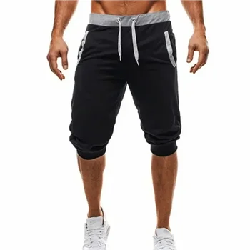 Короткие Дышащие Мужские шорты для бодибилдинга и фитнеса, Летняя Мужская Спортивная одежда для тренировок в тренажерных залах, Мужские Брюки для бега трусцой