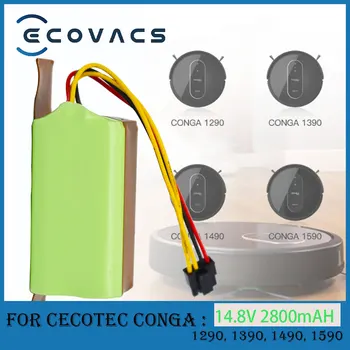 ECOVACS Новый Литий-ионный аккумулятор 14,8 в 2800 мАч для Cecotec Conga 1290 1390 1490 1590 Пылесос Genio deluxe 370 gutrend echo 520