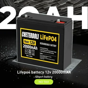 Батарея Lifepo4 12v 20Ah Литий-Железо-Фосфатная Аккумуляторная Батарея LiFePO4 для Детских Скутеров Лодочный Мотор с Зарядным Устройством Lifepo4