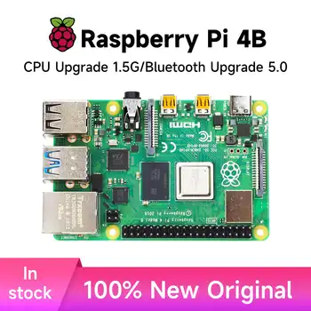 Официальный оригинальный комплект платы разработки Raspberry Pi 4 Model B объемом 4 ГБ и 8 ГБ ОЗУ Core CPU с частотой 1,5 ГГц на 3 скорости быстрее, чем у 3B +