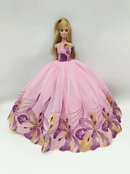 Новое модное свадебное платье, вечернее платье ручной работы для 30-сантиметровой куклы 1/6 для девочек, рождественский подарок