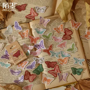 46 шт. Наклейки с бабочками, милые наклейки с насекомыми для альбома для вырезок, блокнота, журнала, молочной открытки