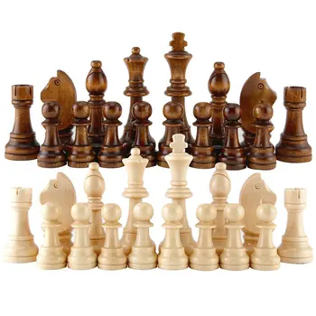 Шахматы Деревянные шахматы 32 фигуры В комплекте С шахматными фигурами Международный набор шахматных фигур для игры в шахматы