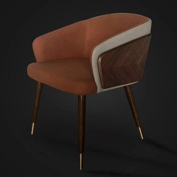 Современный минималистичный обеденный стул Роскошное деревянное кресло Высококачественные ресторанные стулья для отдыха Удобное сиденье Кухонная мебель