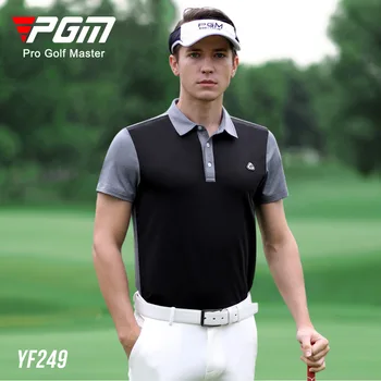 Мужская летняя одежда для гольфа PGM с дышащей строчкой, быстросохнущая футболка с короткими рукавами, новая