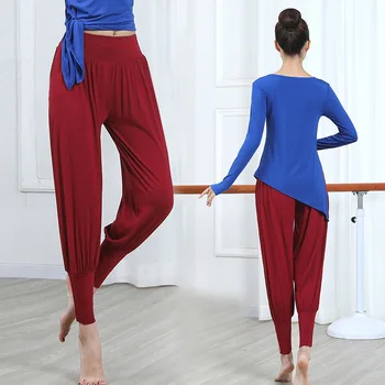 1 шт./лот, женские модальные брюки для современных танцев, повседневные брюки для танцев для йоги