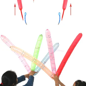 Воздушный шар-ракета Яркого цвета, длинный Латексный воздушный шар, Гигантские Летающие Скрипящие Воздушные шары, украшение для детского Дня рождения, Любимые игрушки
