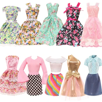 Комплект модной одежды для куклы Барби 30 см, кукольное платье, повседневная одежда, комплект брюк, юбка с цветочным рисунком, игрушки для девочек, подарок