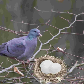 10шт Имитация птичьих яиц, реквизит для разведения птиц, Поддельные украшения из птичьих яиц