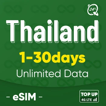 Таиланд Счастливая предоплаченная SIM-карта 1-30Дней 30 ГБ мобильных данных со скоростью 4G/ 5G Работает на устройствах iOS и Android Туристическая SIM-карта