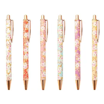 Шариковая ручка с цветочным рисунком, ручка для подписи, гладкая канцелярская ручка для коллег, учителей, студентов